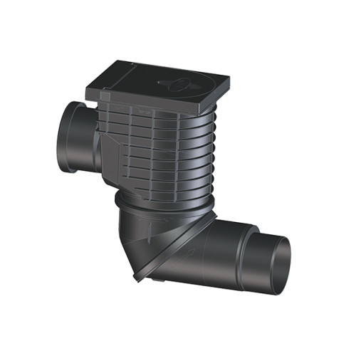 Rain gutter with horizontal inlet for decorative façade cladding Rain gutter with horizontal inlet for decorative façade cladding